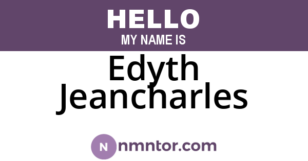 Edyth Jeancharles