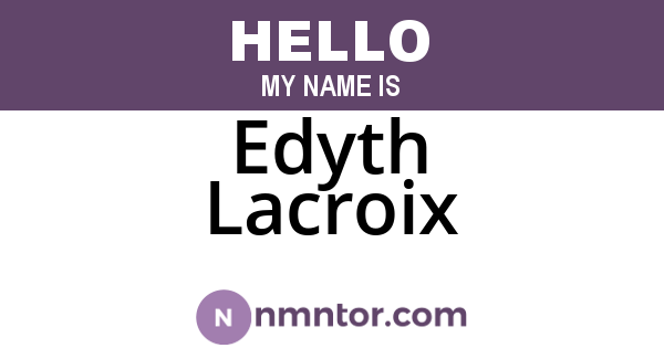 Edyth Lacroix