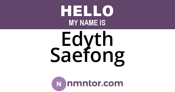 Edyth Saefong