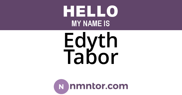 Edyth Tabor