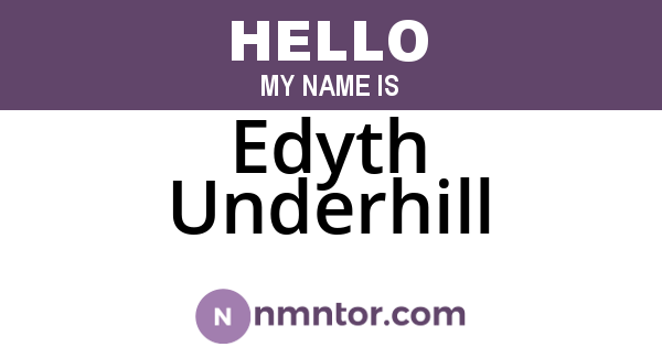 Edyth Underhill