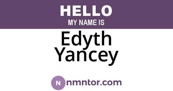 Edyth Yancey