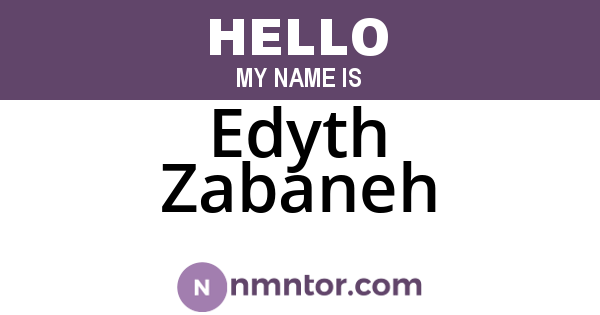Edyth Zabaneh