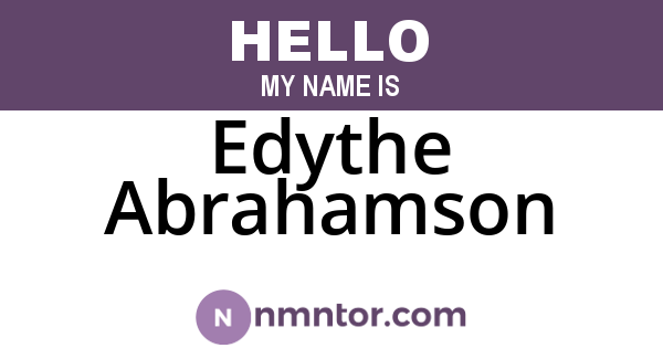 Edythe Abrahamson