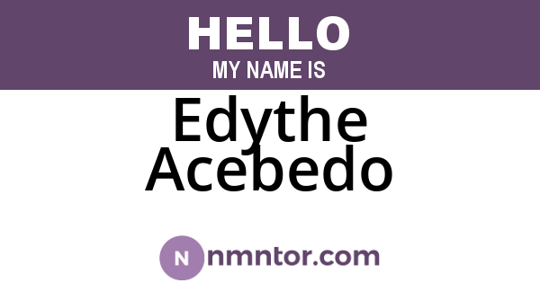 Edythe Acebedo