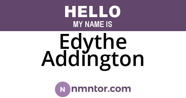 Edythe Addington