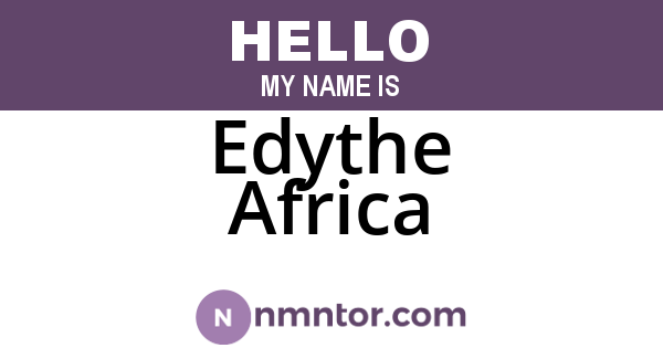 Edythe Africa
