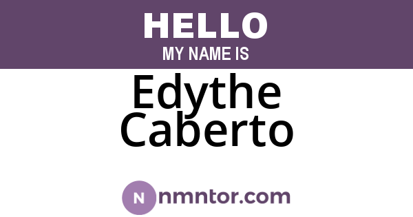 Edythe Caberto