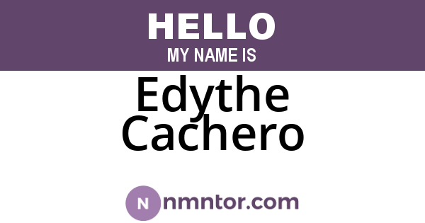 Edythe Cachero
