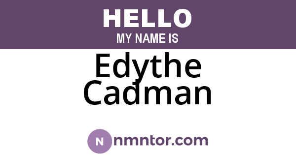 Edythe Cadman