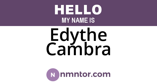 Edythe Cambra