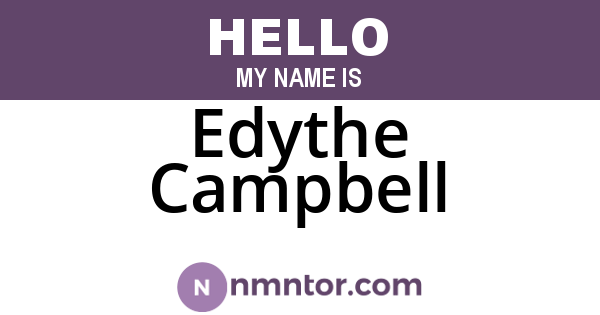 Edythe Campbell