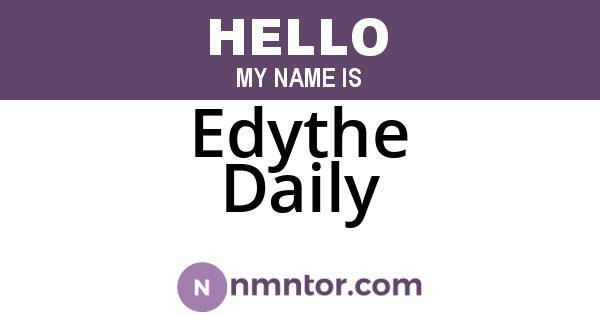 Edythe Daily