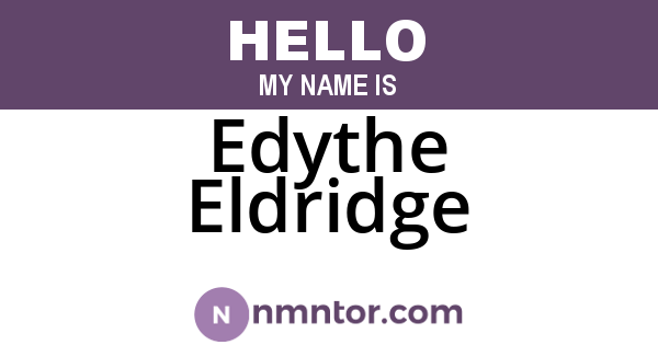 Edythe Eldridge