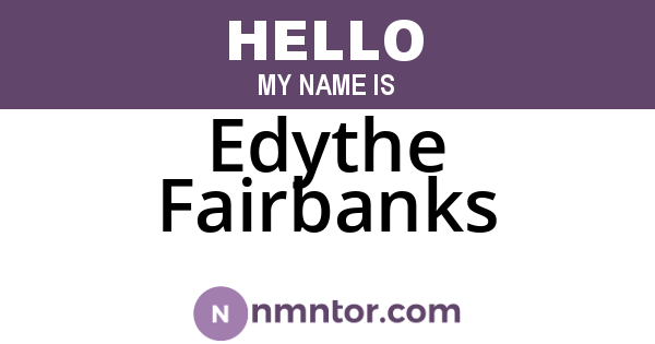Edythe Fairbanks