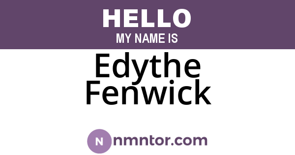 Edythe Fenwick