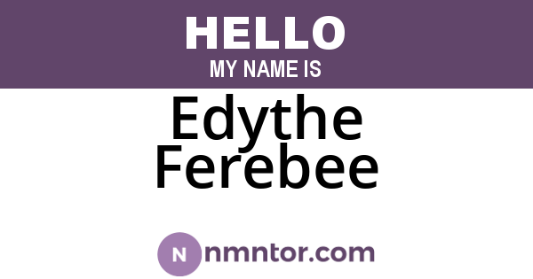 Edythe Ferebee