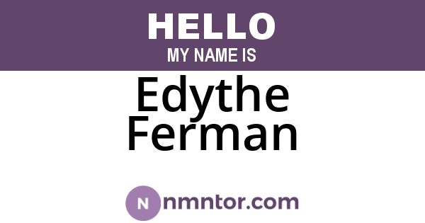 Edythe Ferman