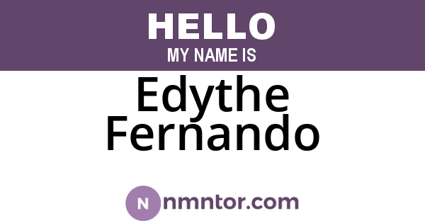 Edythe Fernando