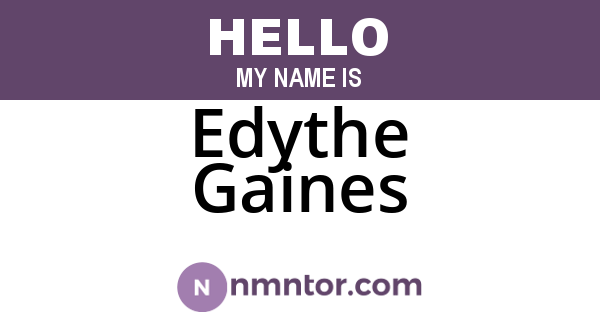 Edythe Gaines
