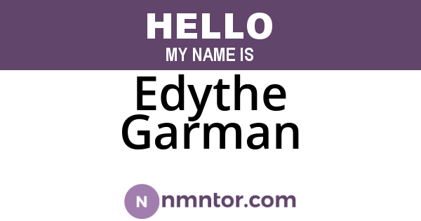 Edythe Garman