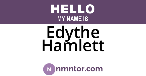 Edythe Hamlett