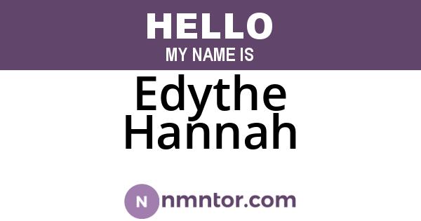 Edythe Hannah