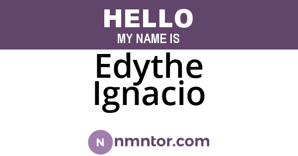 Edythe Ignacio