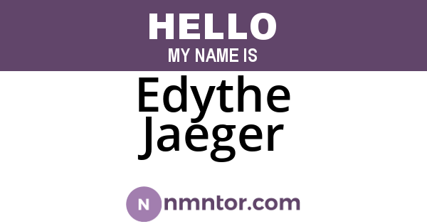 Edythe Jaeger