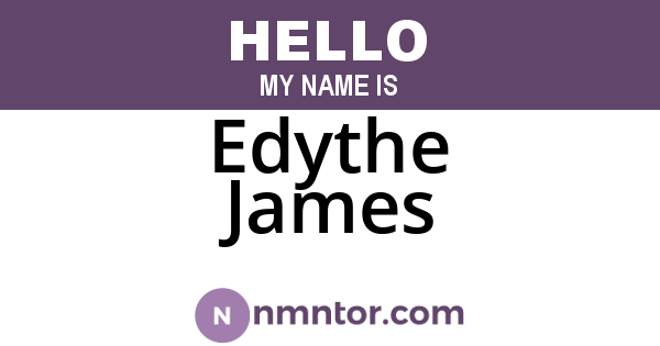 Edythe James