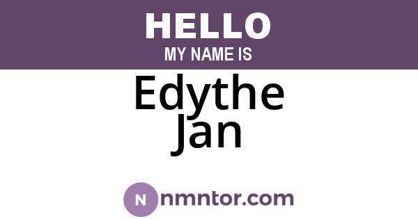Edythe Jan