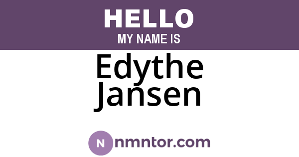 Edythe Jansen