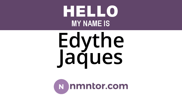 Edythe Jaques