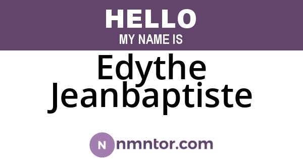 Edythe Jeanbaptiste