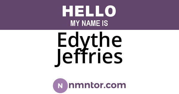 Edythe Jeffries