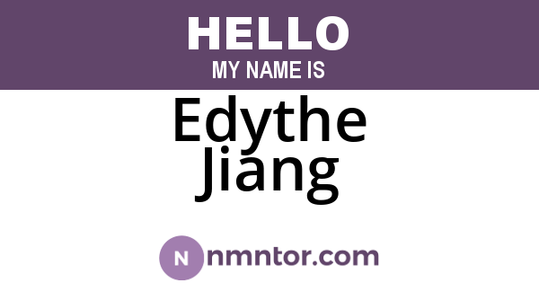 Edythe Jiang