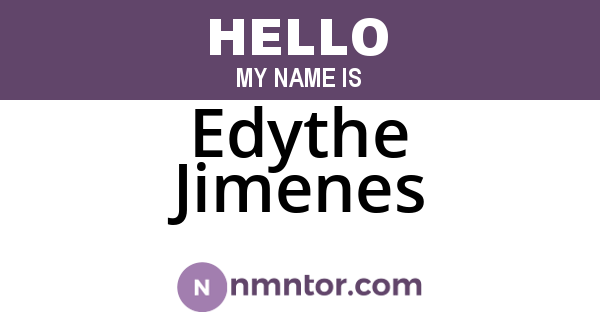Edythe Jimenes