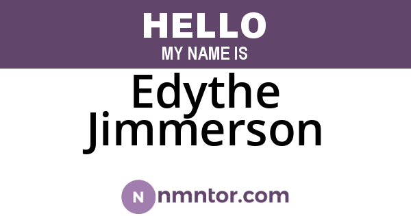 Edythe Jimmerson