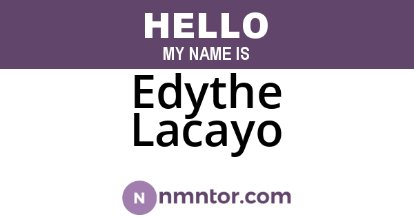 Edythe Lacayo