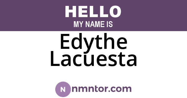 Edythe Lacuesta
