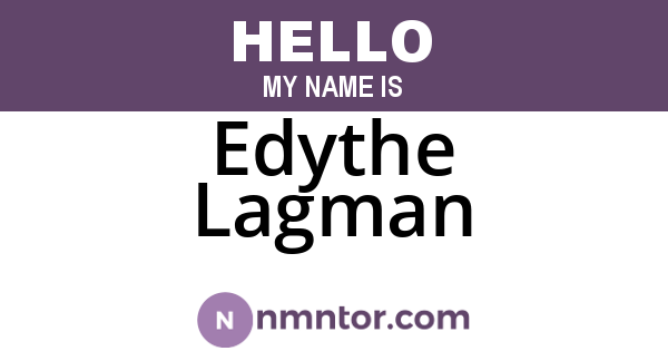 Edythe Lagman