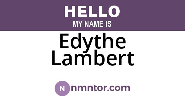 Edythe Lambert