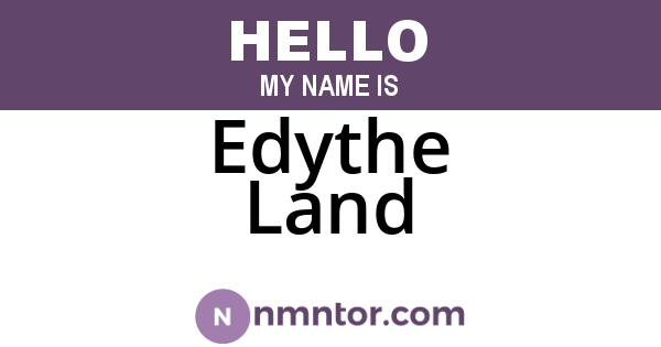 Edythe Land