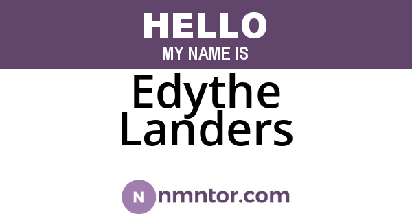Edythe Landers