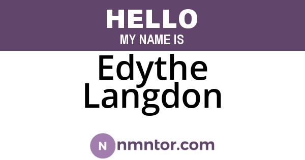 Edythe Langdon