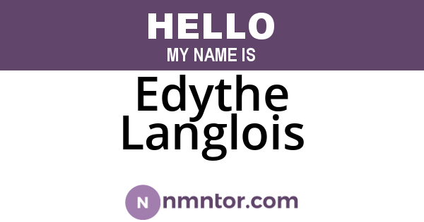 Edythe Langlois