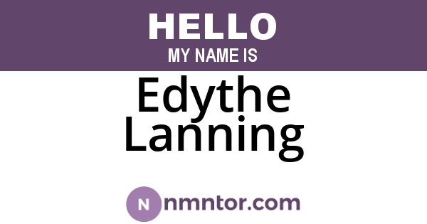 Edythe Lanning