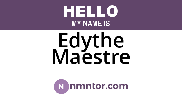 Edythe Maestre