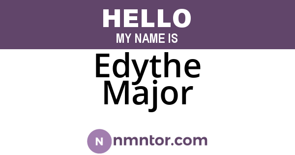 Edythe Major