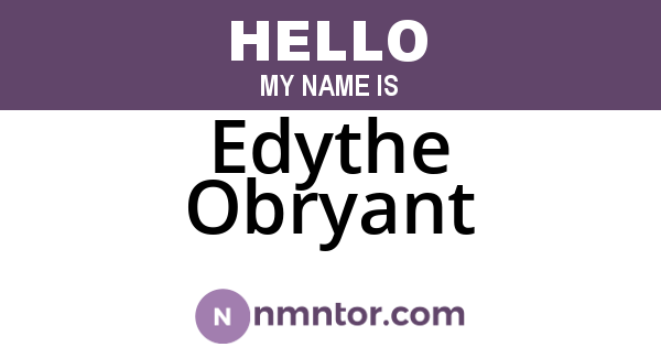 Edythe Obryant